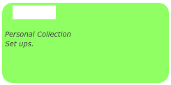 Displays

Personal Collection 
Set ups.